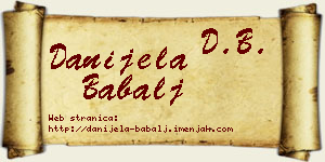 Danijela Babalj vizit kartica